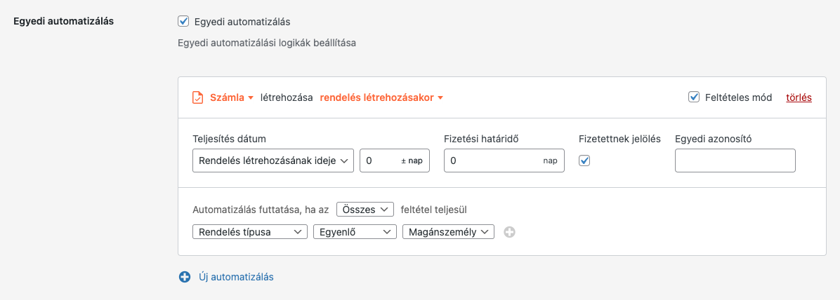 WooCommerce számlázz.hu plugin